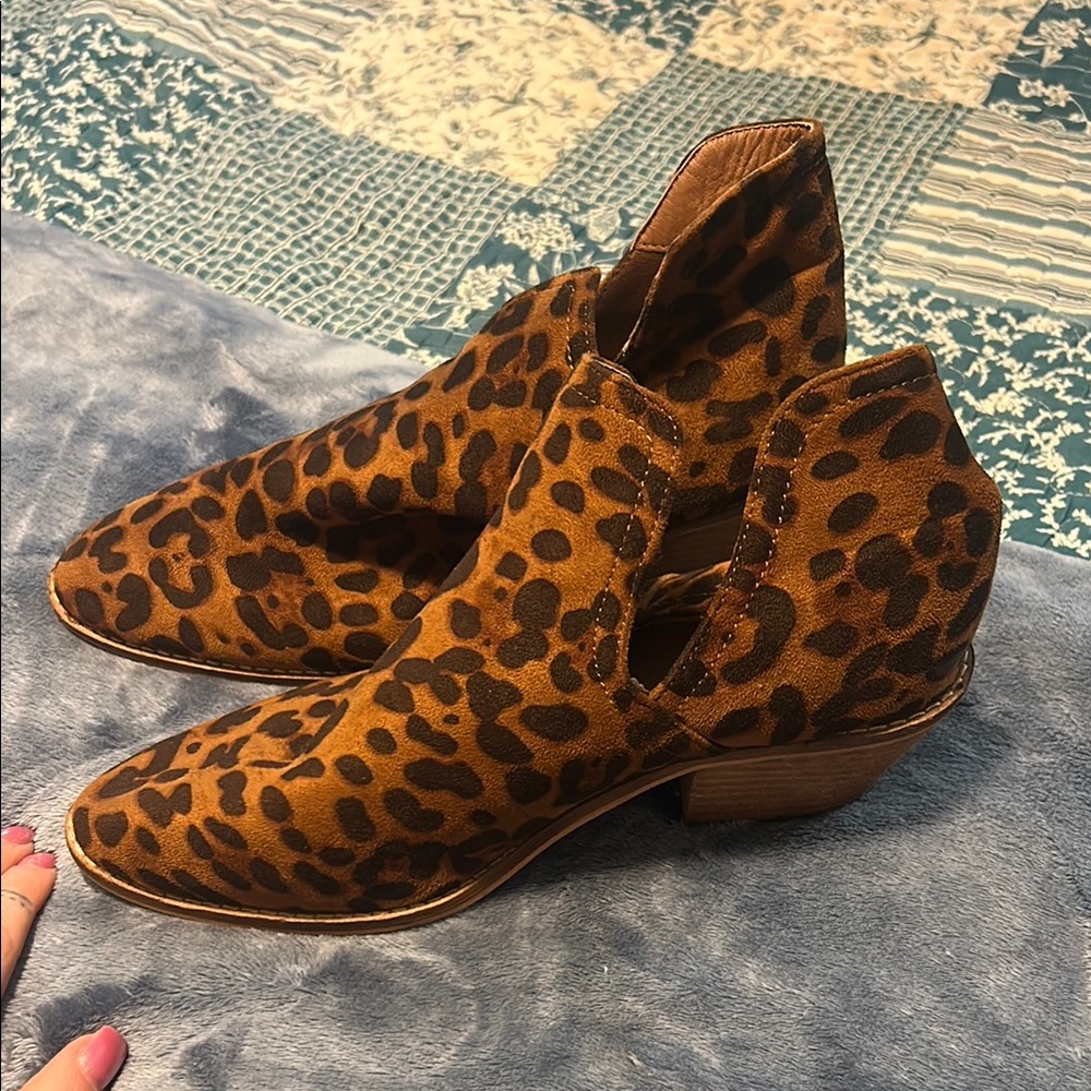 Leopard Print Ankle Boots